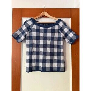 Cable & Gauge | Knit gingham top